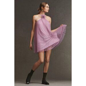 NWT Anthropologie BHLDN Rosette Halter Tulle Shift Dress